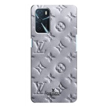 Текстурный Чехол Louis Vuitton для Оппо А16 – Белый ЛВ