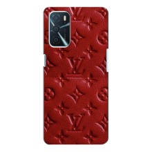 Текстурный Чехол Louis Vuitton для Оппо А16 – Красный ЛВ