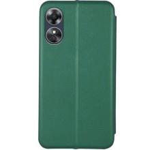 Кожаный чехол-книжка Classy для Oppo A17 / A17K – Зеленый