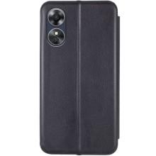 Кожаный чехол-книжка Classy для Oppo A17 / A17K – Черный