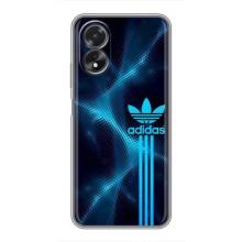 Чохли Адидас для Oppo A17 (AlphaPrint) (Синій Адідас)