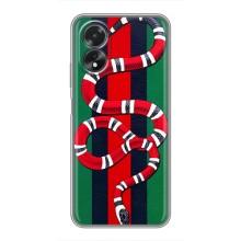 Чохли  GUCCI для OPPO A17 (AlphaPrint) (Gucci змія)