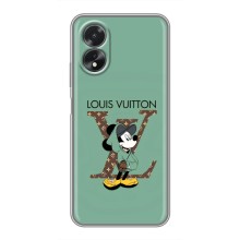 Чохли Луі Вітон для Oppo A17 (AlphaPrint - LOUIS VUITTON) (Міккі Маус LV)