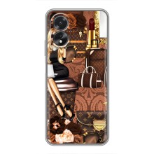 Чехол Стиль Louis Vuitton на Oppo A17 (Мода Луи Виттон)