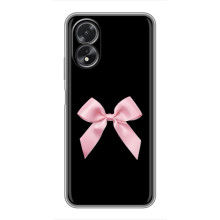 Чехол банты для Oppo A17 – Бант на черном