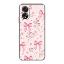 Чехол банты для Oppo A17 – Банты с цветами