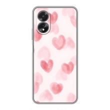 Чехол с розовым рисунком для Oppo A17