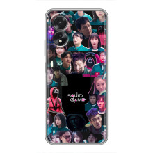 Чехол Гра в кальмара для Oppo A17 – Коллаж игры кальмара