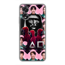 Чехол Гра в кальмара для Oppo A17 – Персонажи игры кальмара