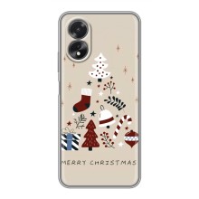 Різдвяні Чохли для Oppo A17 (VPrint) (Merry Christmas)