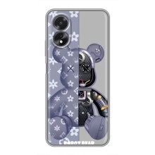 Силиконовый чехол для Oppo A17 (Медведь Louis Vuitton)