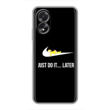 Силиконовый Чехол на Oppo A17 с картинкой Nike (Later)