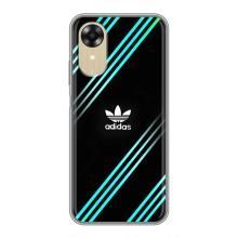 Чехлы Адидас для Oppo A17k (AlphaPrint) (Адидас с полосами)
