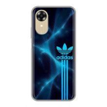 Чехлы Адидас для Oppo A17k (AlphaPrint) (Синий Адидас)