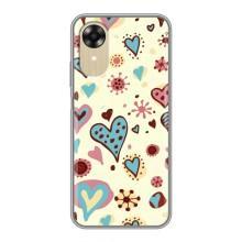 Чехлы для любимой на Оппо А17к (VPrint) (Сердечки)