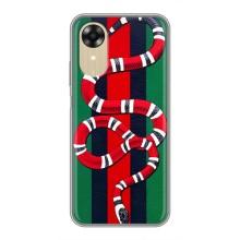 Чехлы ГУЧЧИ для Оппо А17к (AlphaPrint) (Gucci змия)