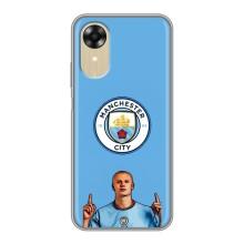 Чехлы с футболистом Ерлинг Холанд для Oppo A17k (AlphaPrint) – Холанд Манчестер Сити