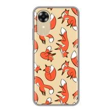 Чехлы с картинкой Лисички для Oppo A17k (VPrint) (Лисички)