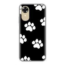 Чехлы с собаками для Oppo A17k (VPrint) (Следы собаки)