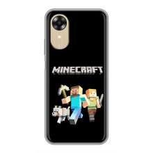 Чехол Майнкрафт на Oppo A17k (AlphaPrint) Minecraft (герои Minecraft)