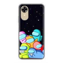 Чехол Амонг Ас для Oppo A17k (AlphaPrint) (Скины в космосе)