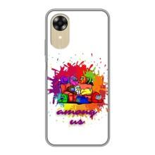 Чехол Амонг Ас для Oppo A17k (AlphaPrint) (Яркий АмонгАс)