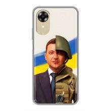 Чехол для Oppo A17k (AlphaPrint - с принтом Зеленского) – Зеленский солдат