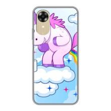Чехол Unicorn на Oppo A17k – Радуга единорожка