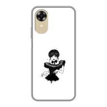 Чехлы Венсдей на Oppo A17k Уэнсдей (AlphaPrint) (танец Уэнздей)