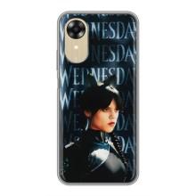 Чехлы Венсдей на Oppo A17k Уэнсдей (AlphaPrint) (Уэнздей кошка)