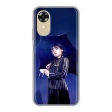 Чехлы Венсдей на Oppo A17k Уэнсдей (AlphaPrint) (Уэнздей с зонтом)