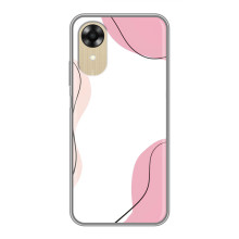 Чохол квітковий дизайн для Oppo A17k – Рожевий фон