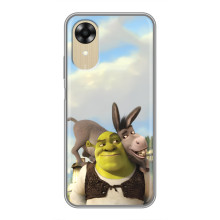 Чехол с мультфильмом Шрек на Oppo A17k – Шрек и осел