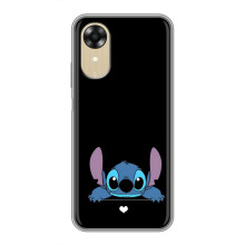 Чехол с принтом Стич на Oppo A17k – Стич на черном