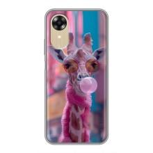 Чехол с принтом стильные животные для Оппо А17к – Стильный жирав