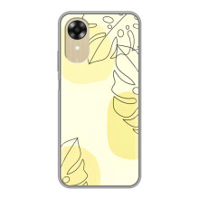 Силиконовый чехол с принтом в цветах на Oppo A17k – Монстера жёлтая