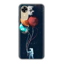 Космические Чехлы для Оппо А17к (VPrint) (Планеты шарики)