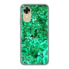 Мраморный чехол на Oppo A17k (VPrint) (Салатный Мрамор)