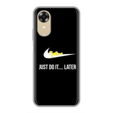 Силиконовый Чехол на Oppo A17k с картинкой Nike – Later