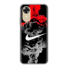 Силиконовый Чехол на Oppo A17k с картинкой Nike (Nike дым)