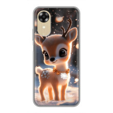 Яркий чехол для Oppo A17k с Зимними Оленятами – Оленёнок