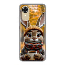 Друкований чохол 'Звірята з кавою' для Oppo A17k – Зайчик з кавою