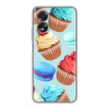 Чехлы с Фруктами для Oppo A18 (VPrint) (Кексики)