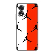 Чехлы для Oppo A18 - с картинкой JORDAN (AlphaPrint) (Лого Джордан)