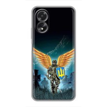 Чехлы с картинкой ЗСУ для Oppo A18 (AlphaPrint) (Солдат ЗСУ)