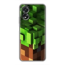 Чехол Майнкрафт на Oppo A18 (AlphaPrint) Minecraft (текстура Майнкрафт)