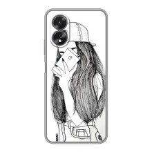 Чехол с печатью для Oppo A18 - (Мода) (AlphaPrint) (Фото девочки)