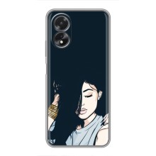 Чехол с печатью для Oppo A18 - (Мода) (AlphaPrint) (Красивая девочка)