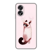 Чехол на Оппо А18 с Котами (VPrint) (Котик падает)
