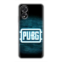 Чехол PUBG для Оппо А18 (AlphaPrint) (Лого PUBG)
